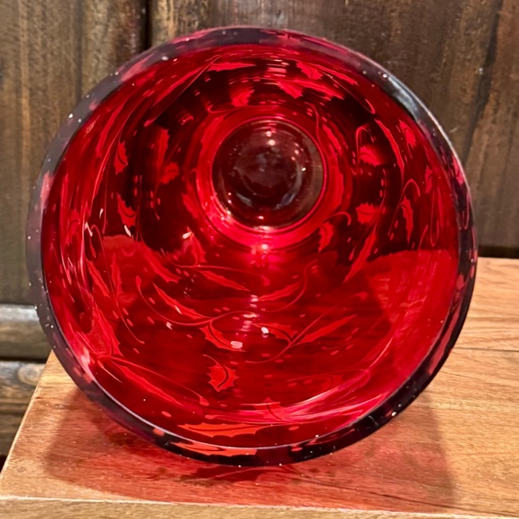 Lenox Holiday Crimson 11” Glass Vase with Box - Picture 7 of 13